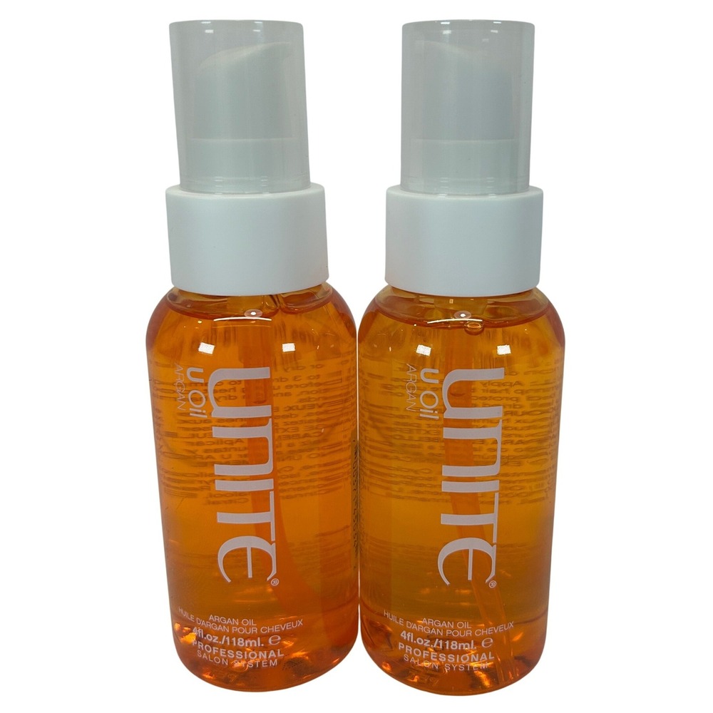 Unite U Oil Argan Oil Hair Treatment 4oz 118ml Set of 2 Professional Salon